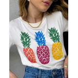 Kit5 Blusa Femin T-shirt Estampado Plus Size Atacado Revenda