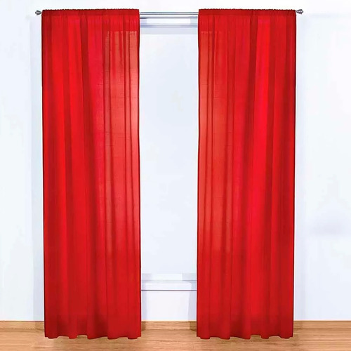 Cortinas Sound 2 Paneles De 1.30 X 2.20 Musica Rojo