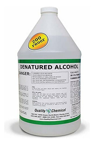 Alcohol Etílico 200-proof Desnaturalizado - Limpieza, 1 Galó