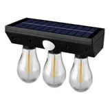 Lampara Solar Triple Ampolleta Con Sensor De Movimiento 