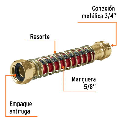 Conexión Anti Torceduras Para Manguera Truper 10378 Color Rojo | MercadoLibre