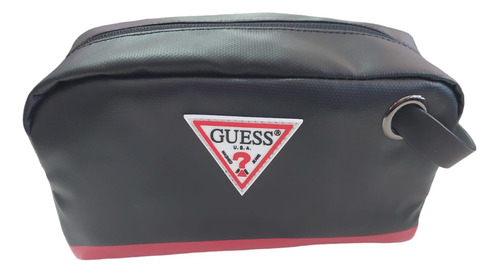 Cosmetiquera Guess Color Negro Con Rojo