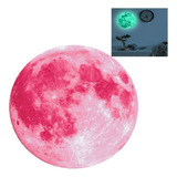 Adesivo Super Lua 20cm (rosa) Brilha No Escuro Fosforescente