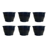 Kit 6 Vasos 15cm Grande Decoração Jardim Plantas Flores Muda