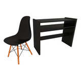 Mesa P/ Manicure Fazer As Unhas Mesa + Cadeira Moderna Preta