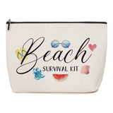 Kit De Supervivencia En La Playa Para Mujeres, Bolsa De Maqu