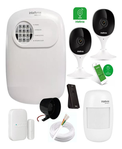 Sistema De Segurança Alarme E 02 Câmera Wifi Intelbras
