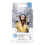 Hp Sprocket Papel Fotográfico Adhesivo Zink Premium 20 Hojas