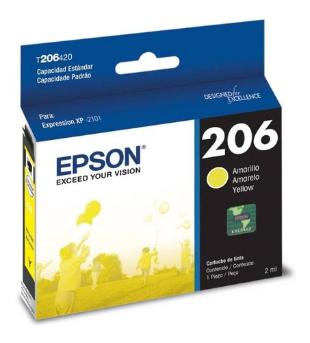 Cartucho Epson 206 T206 Color Xp 2101 Original