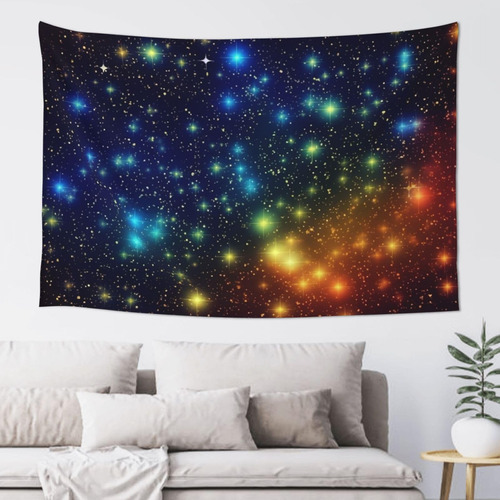 Adanti Stars Print Tapestry Decorative Wall Soft Wide Wall .