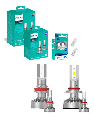 Kit Super Led Philips Hb4 + H11 + T10 