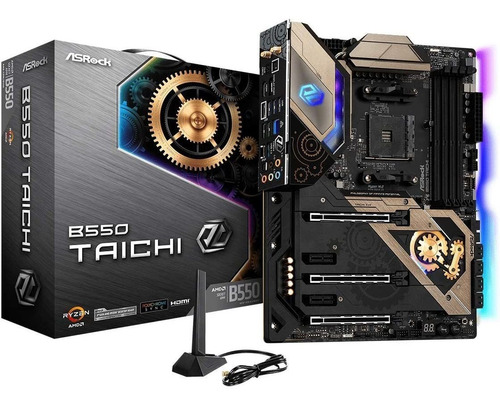 Tarjeta Madre Asrock B550 Taichi Amd Ryzen Ddr4 Pcle 4.0 Color Negro