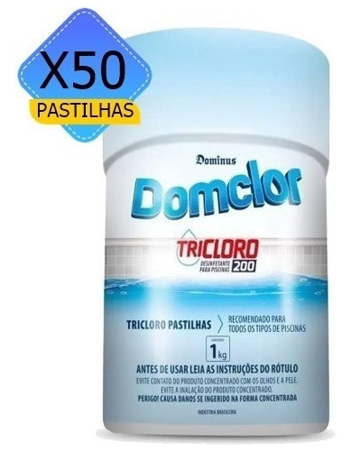 Pastilhas De Cloro Para Piscina Domclor Tricloro Kit 5 Un.