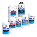 Kit Piscina Alguicida Cloros Decantador Sube Ph Clarificador