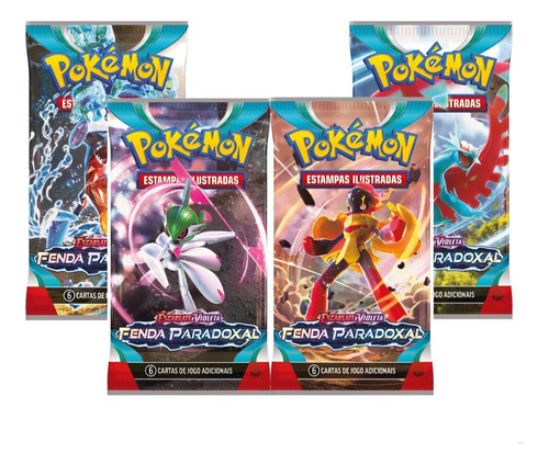 Cartas Pokémon 4 Pacotes Booster Packs Originais Copag Tcg