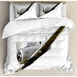 Fundas Para Edredones - Ambesonne Vintage Airplane Duvet Co