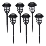 Farol Estaca Luz Solar Pack X 6 Unid Farolito Jardin.caja X6