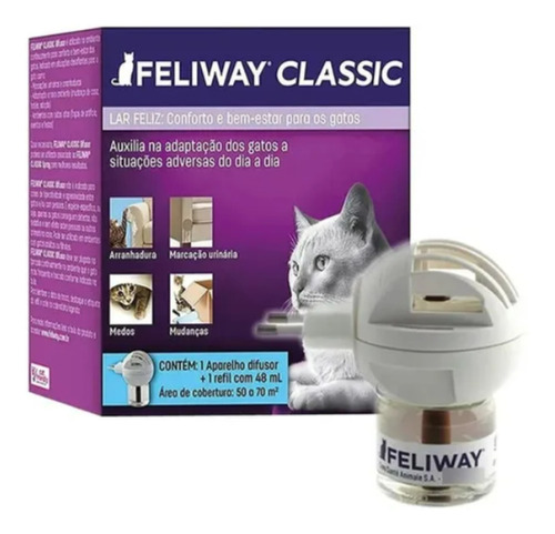 Feliway Classic Difusor Elétrico E Refil Para Gatos 48ml