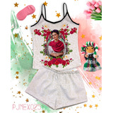 Pijama Fresca Divertida Ligera Tirantes Dama Frida Kahlo 025