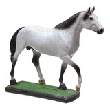Escultura De Resina Cavalo Mangalarga Marchador Tordilho Hom