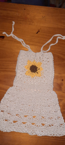 Vestido De Niña Tejido A Crochet