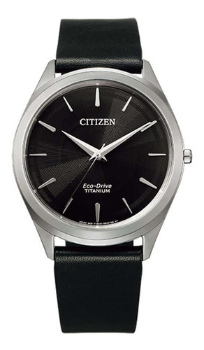 Reloj Citizen Titanium Analog Bj652015e Hombre Color De La Malla Negro Color Del Bisel Plateado Color Del Fondo Negro