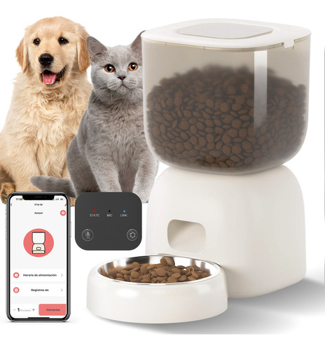 Alimentador Automatico Perros Y Comederos Gatos 3l Wifi App