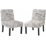 Teeker Set Of 2 Accent Chair,armless Sofa Side Chairs,uphols