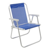 Cadeira De Praia Alumínio Alta Sannet Bel - Azul