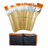 Kit 24 Brochas Gadnic De Pintura Arte Acrílico Óleo Acuarela