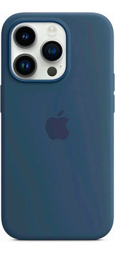 Funda Original Apple Silicona Magsafe iPhone 14 Plus Azul