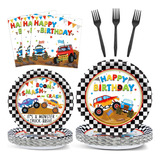 Monster Truck Party Tableware Set Monster Truck Plates And N