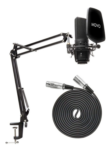 Paquete De Micrófono Vsm 7 Xlr Con Brazo De Micrófono...