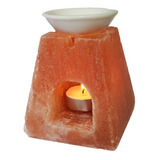 Difusor De Aroma Sal Del Himalaya Triangulo + Esencia+ Velas