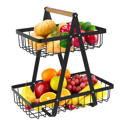 Canasta Frutero Organizador 2 Niveles Exhibidor Multiusos | MercadoLibre