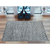 Alfombra Importada Moderna Suave Raya Cuadro Vintage 4603