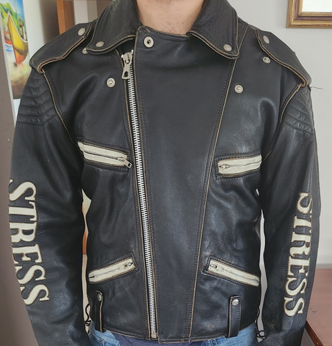 Campera De Cuero Motoquera Original 