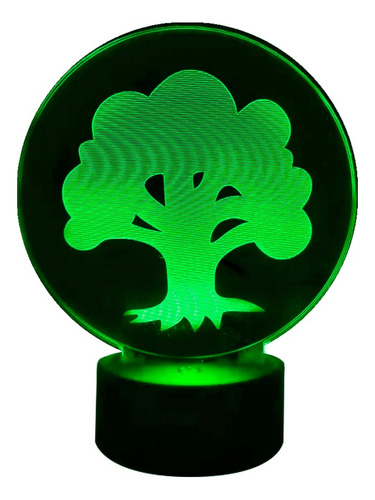 Lámpara 3d Verde Magic I App Base Negra + Pilas