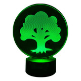 Lámpara 3d Verde Magic I App Base Negra + Pilas