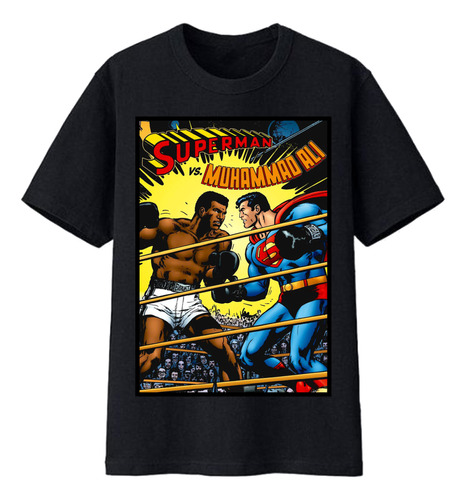 Playera O Blusa Muhammad Ali Vs Superman En Blanco O Negro