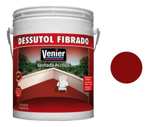 Dessutol Triple Fibrado Techos Acrilico Impermeabili X 20kg Color Rojo