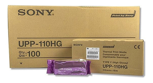 Papel Sony Upp-110 Hg. Para Video Printer. Caja De 10 Rollos