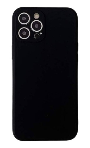 Funda Carcasa Silicona Negro Para iPhone 12 Pro Max