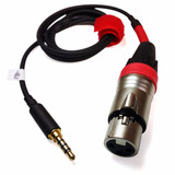 Adaptador Microfone Xlr Femea Para Plug P3 Banhado De 20 Cm