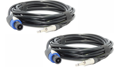 Pack 2 Cables Bafle Speakon Plug 20 Mts 2x1mm Profesional