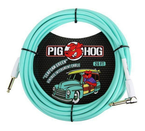 Cabo Pig Hog Seafoam Green Para Instrumento 6 Metros