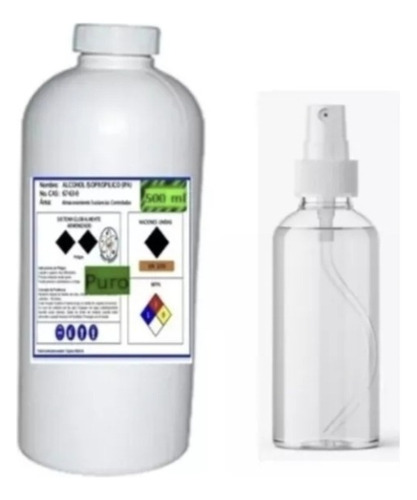 Alcohol Isopropilico Litro + Spray Dispensador 