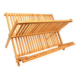 Escurreplatos Plegable De Bambu Para Secar Platos