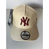 Boné New Era New York Yankees Cor Bege/creme Com Marsala