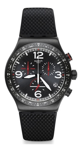 Reloj Swatch Black Is Back Yvb403 Con Correa De Caucho